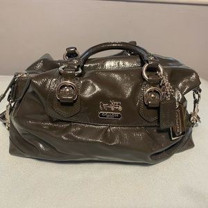Coach Dark Gray Leather Purse